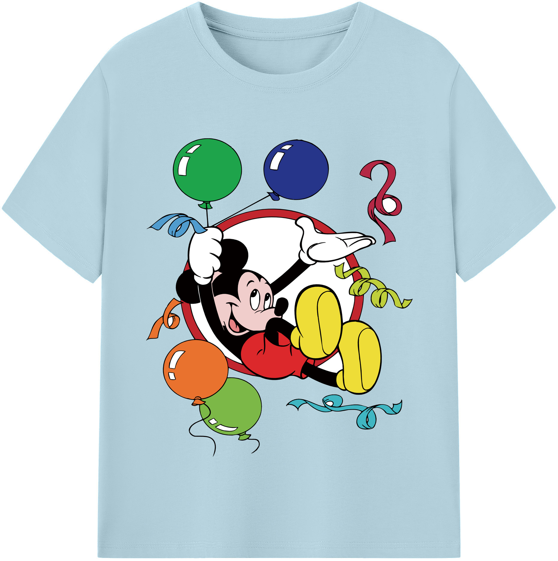 （画像用） ミッキーマウス Mickey Mouse 綿100％半袖Tシャツ（フロントプリント）